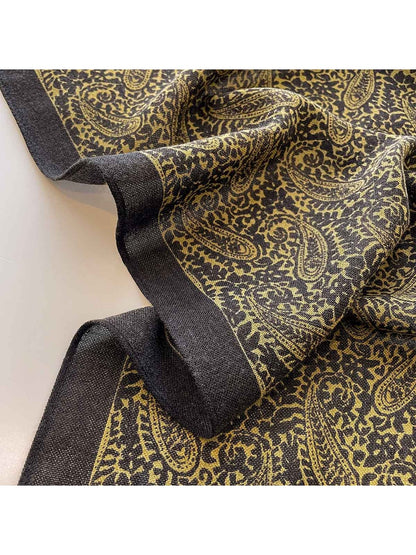 Scarvii - Decorative Border Paisley Fashion Square Scarf