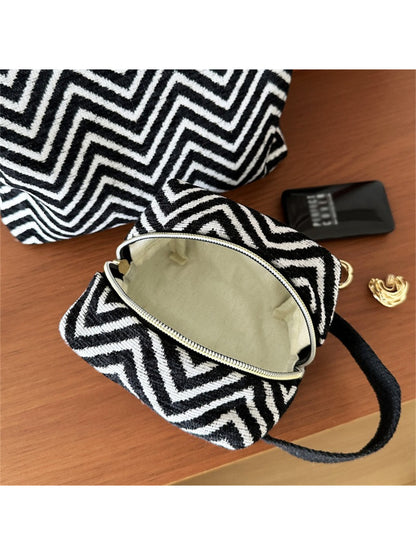 Cosbai Zigzag Print Zip Cosmetic Pouch product image