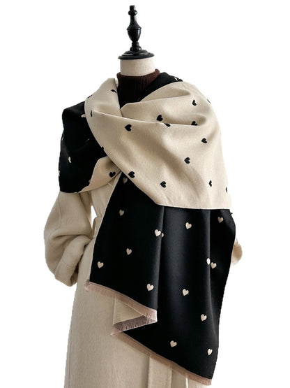 Scarvii – Reversible Heart Print Scarf & Wrap