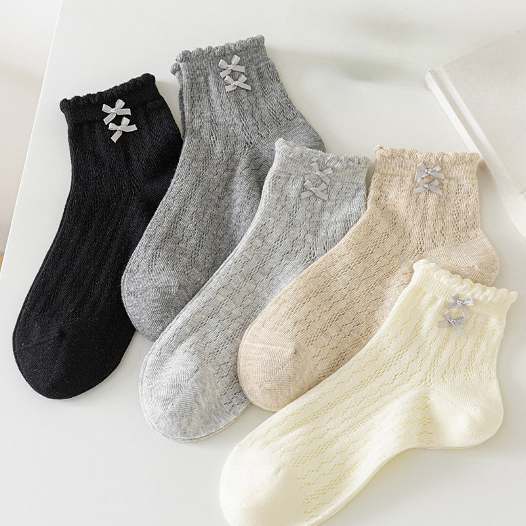 Rufia - Bow Mesh Ankle Socks For Summer – Light & Cute