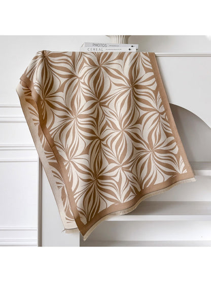 Scarvii – Vintage Floral Print Long Scarf & Shawl