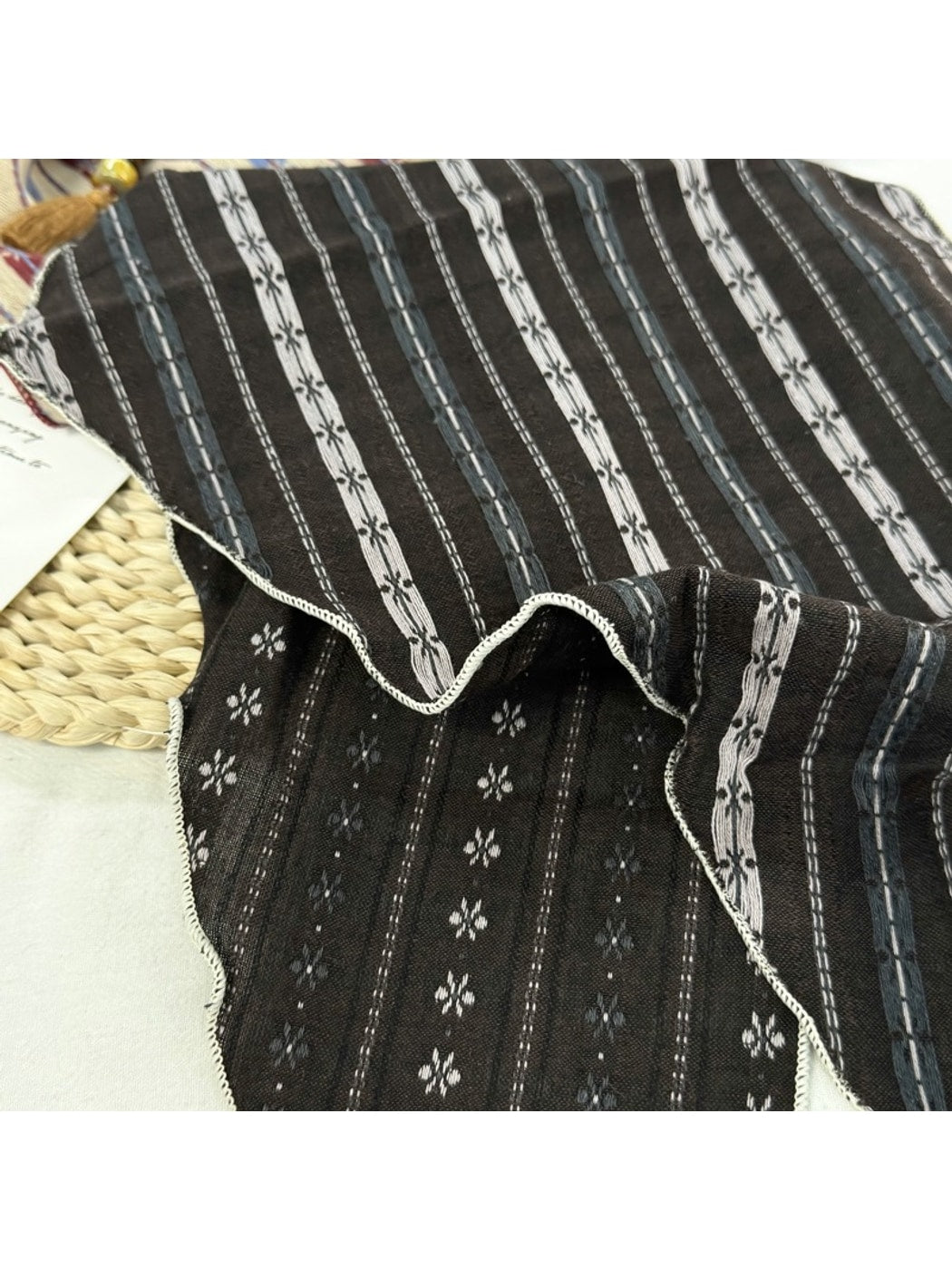 Scarvii - Beaded Tassel Accent Triangle Bandana