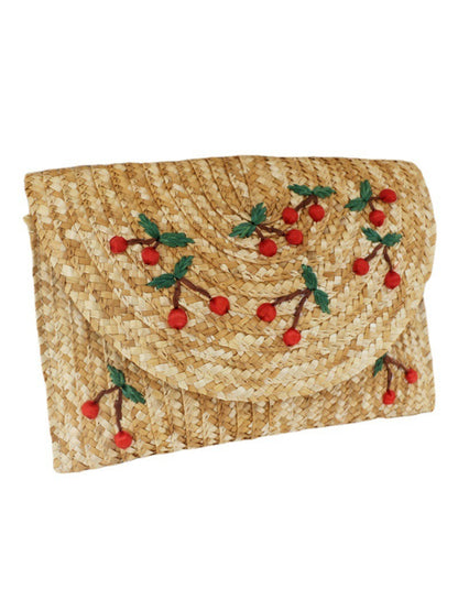 Cosbai Cherry Woven Clutch Bag product image