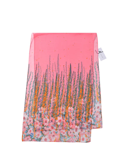 Scarvii - Floral Print Scarf - Lightweight & Elegant