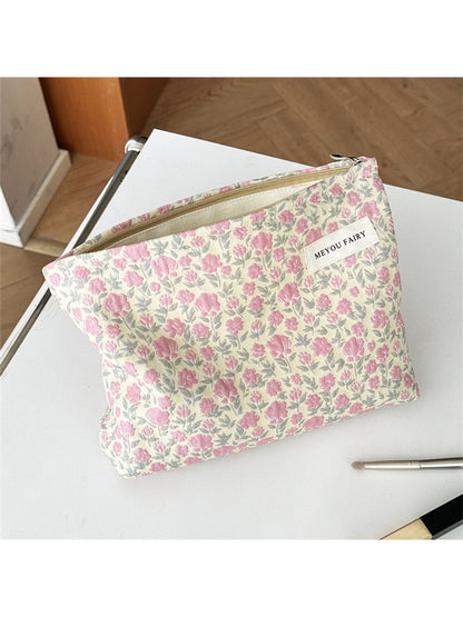 Cosbai - Floral Everyday Makeup Organizer Bag