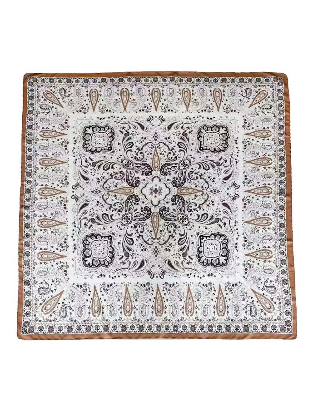 Scarvii Classic Paisley Ornamental Square Scarf