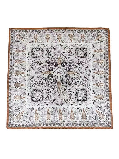 Scarvii Classic Paisley Ornamental Square Scarf