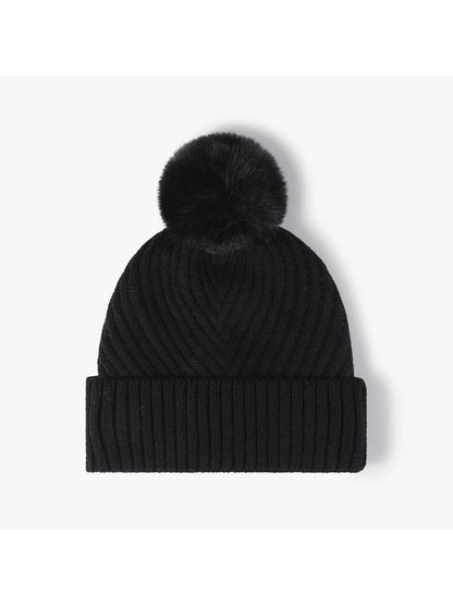 Haila - Pom-Pom Cuffed Knit Beanie