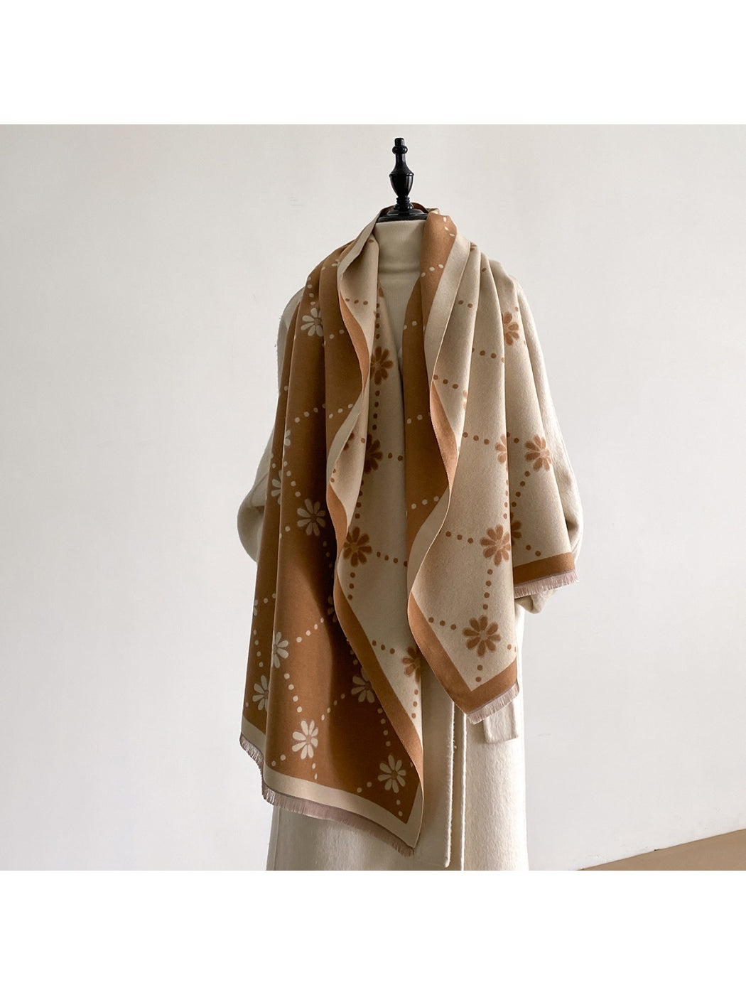Scarvii – Polka Dot Floral Scarf & Wrap