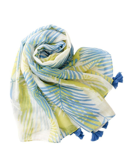 Scarvii - Travel Scarf with Plant Leaf Print