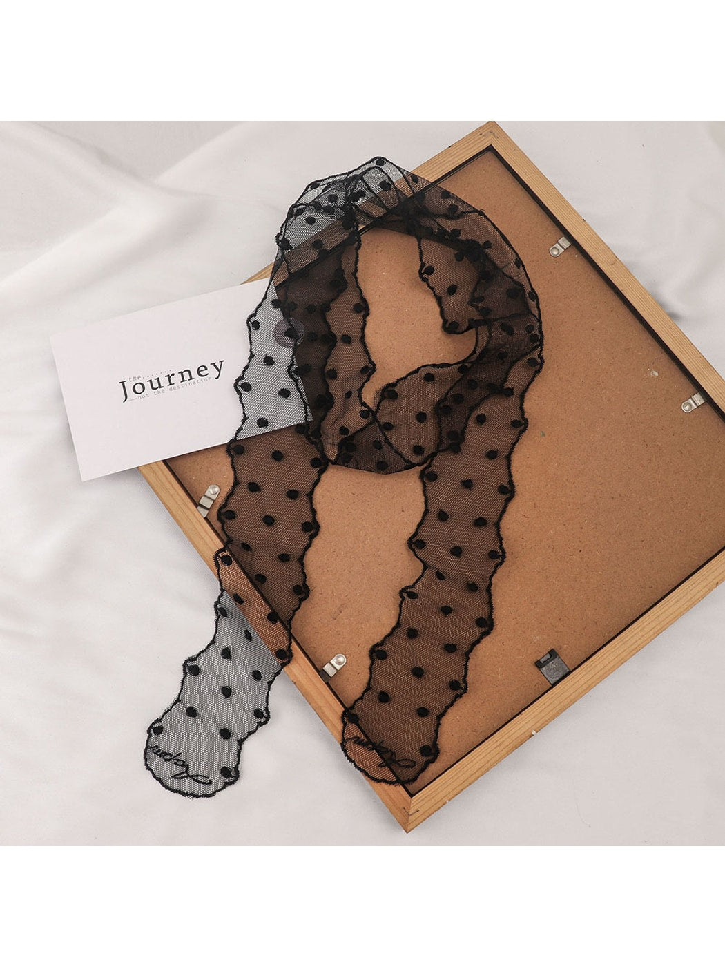 Scarvii - Polka Dot Lace Ribbon Headband