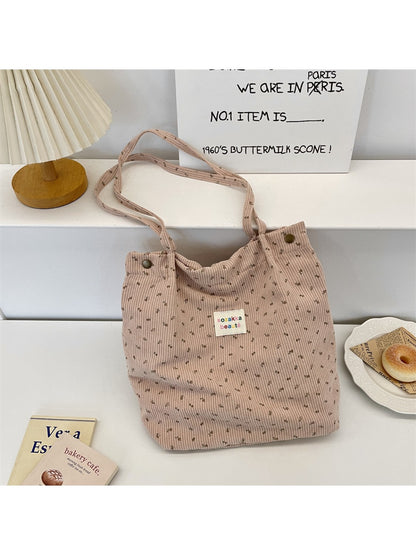 Cosbai - Floral Print Tote Shoulder Bag