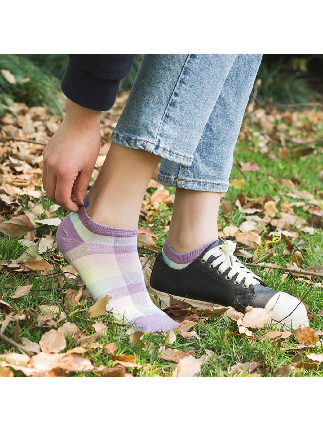 Rufia - Summer Plaid Ankle Socks