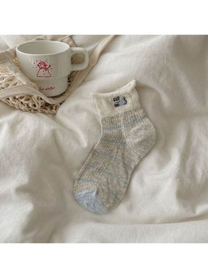 Rufia - Cute Bow Cartoon Lightweight Ankle Socks