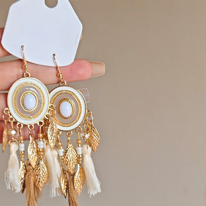 Earwish - Dreamcatcher Dangle Earrings - Boho & Vintage