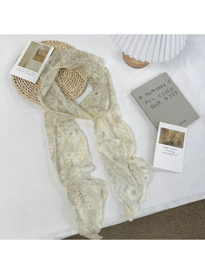 Scarvii - Vintage Pastel Floral Pattern Scarf