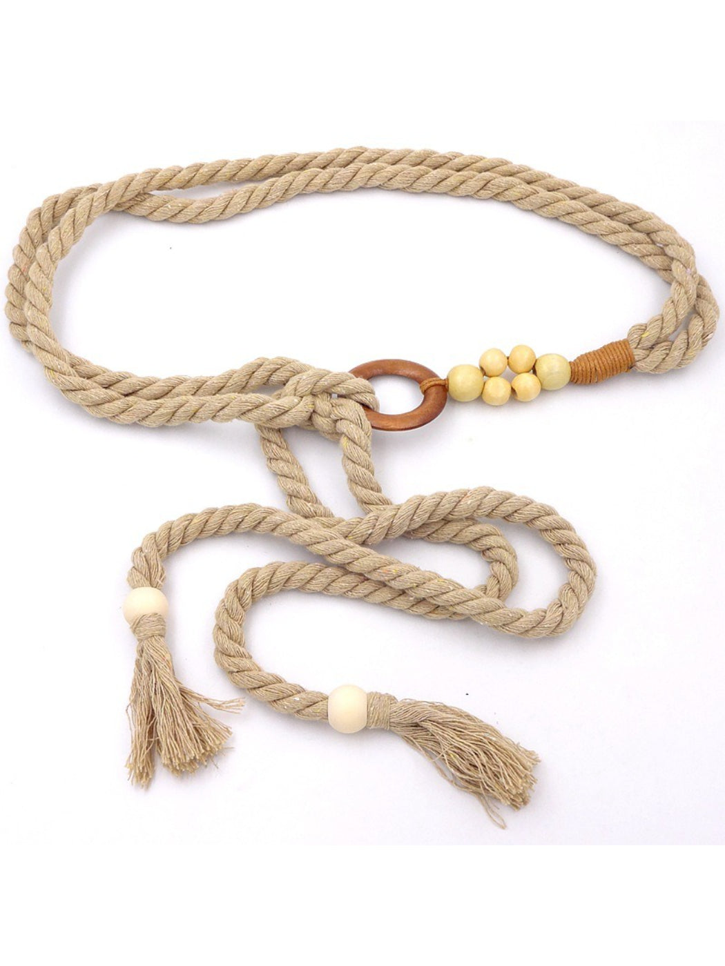 Beco Vibrant Braided Beads Ring Detail Waist Belt color options including Black, White, Yellow