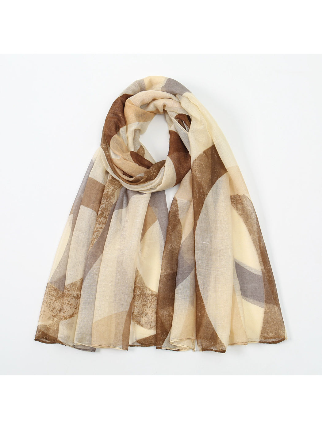 Scarvii - Abstract Curve Print Spring Scarf