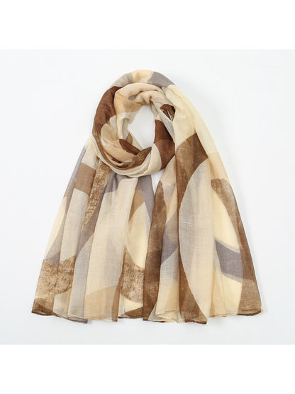 Scarvii - Abstract Curve Print Spring Scarf