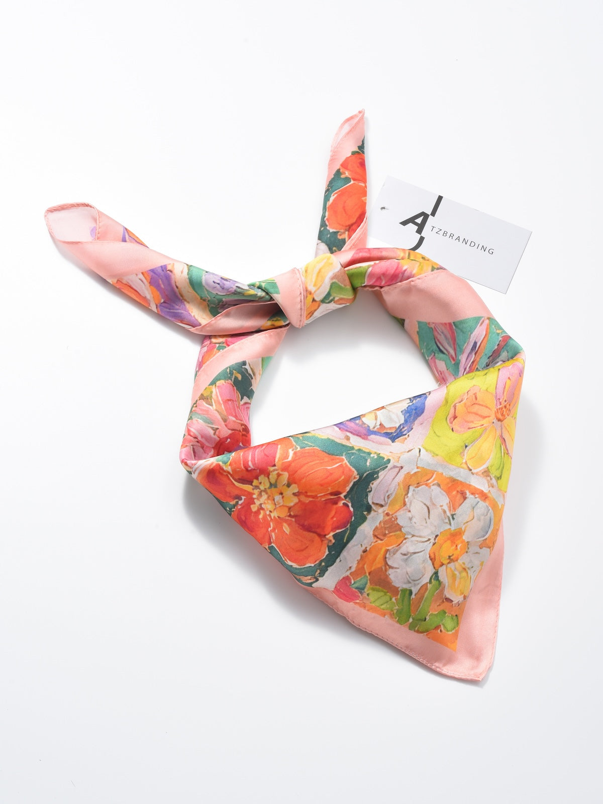 Scarvii - Romantic Floral Panel Border Print Scarf