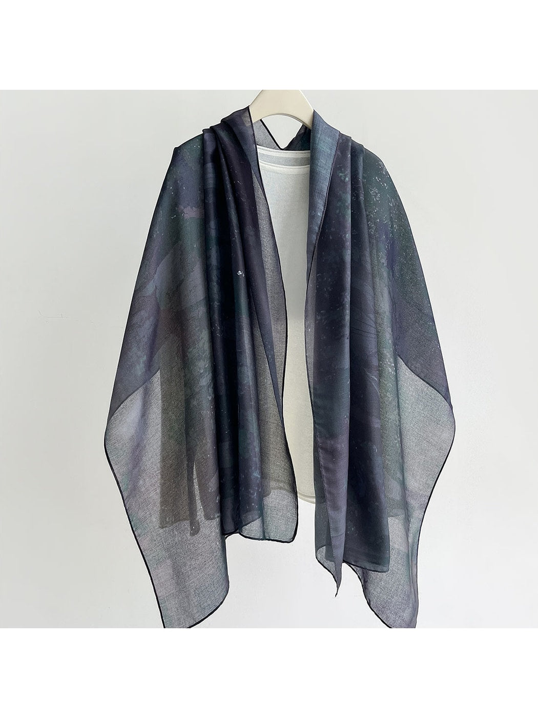 Scarvii - Simple Plant Print Fashion Summer Wrap Scarf