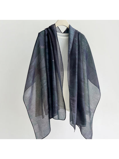 Scarvii - Simple Plant Print Fashion Summer Wrap Scarf