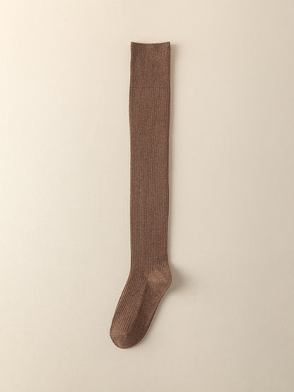 Rufia - Classic Solid-Color Knee-High Winter Socks for Girls