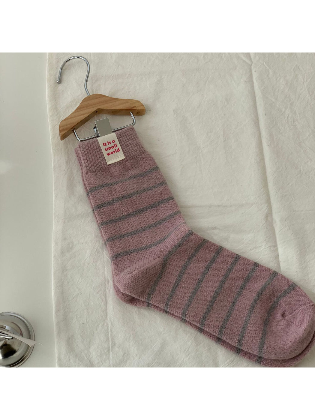 Rufia - Calm Tone Stripe Crew Socks
