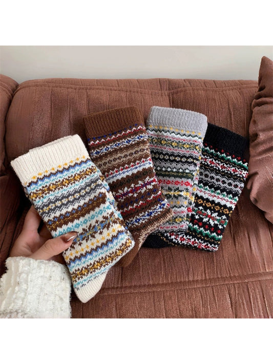 Rufia - Cozy Fair Isle Crew Sock