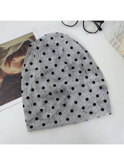 Haila - Polka Dot Twist Front Slouchy Beanie