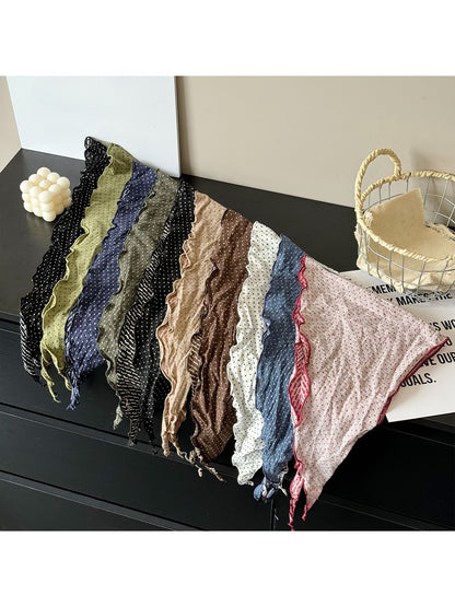 Scarvii - Polka Dot Double-Sided Triangle Bandana
