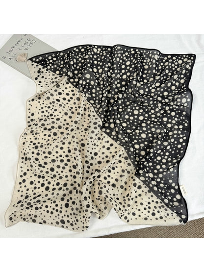 Scarvii - Edgy Printed Tassel Trim Square Scarf