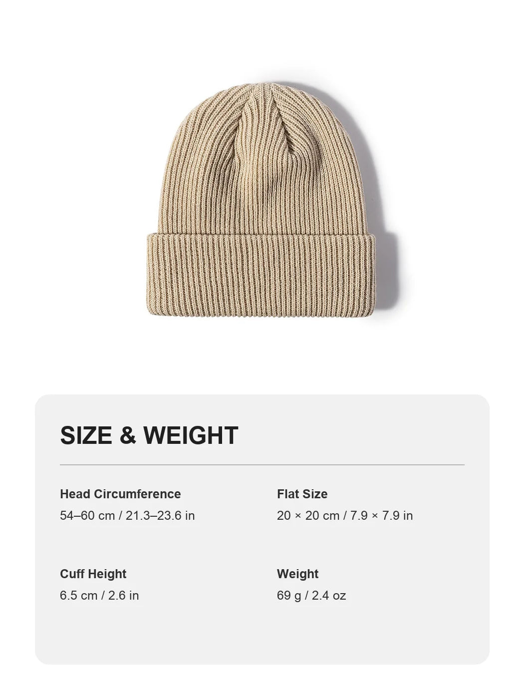 Haila - Classic Rib Knit Cuffed Beanie