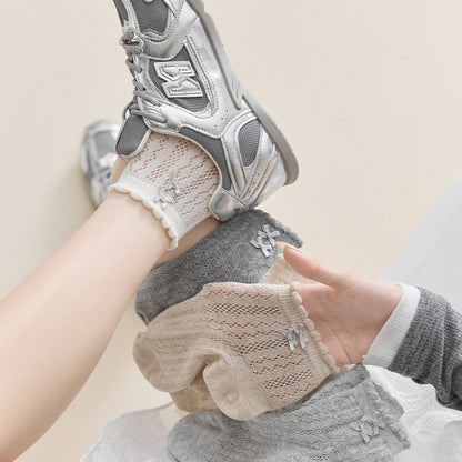Rufia - Bow Mesh Ankle Socks For Summer – Light & Cute