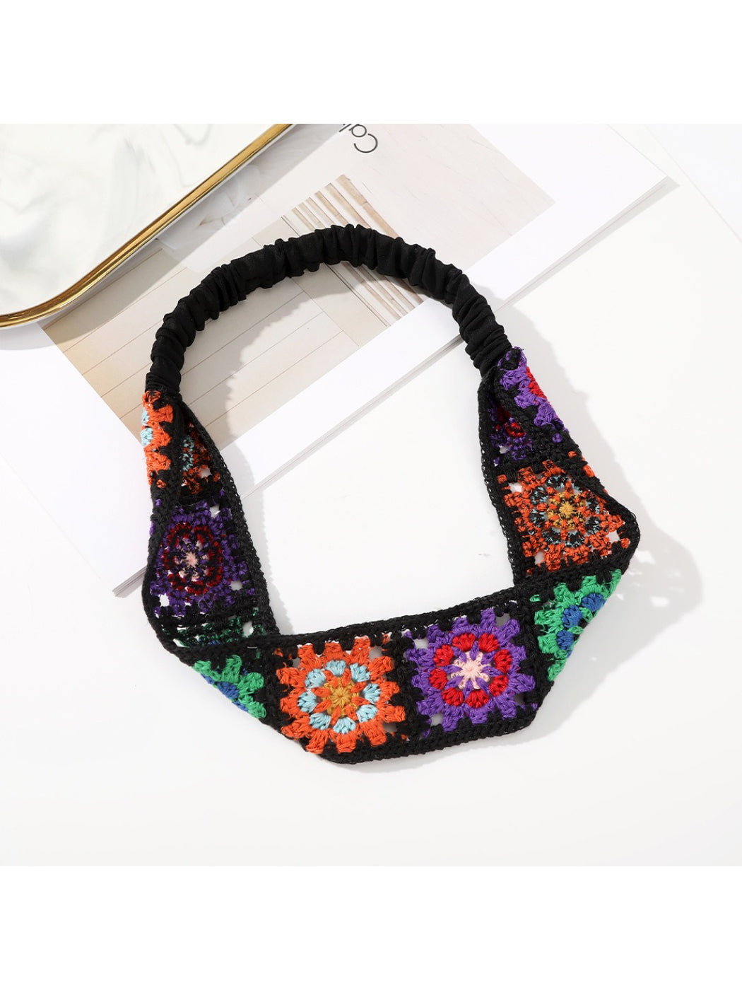 Rufia Boho Crochet Patch Headband