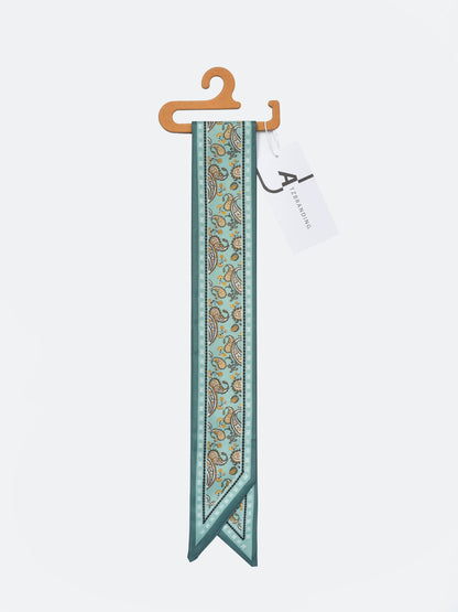 Scarvii - Delicate Paisley Skinny Scarf