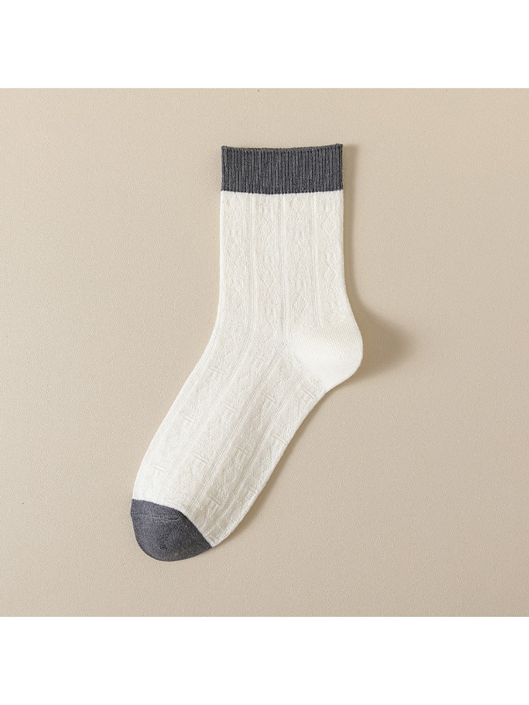 Rufia - Geometric Print Ribbed Crew Socks