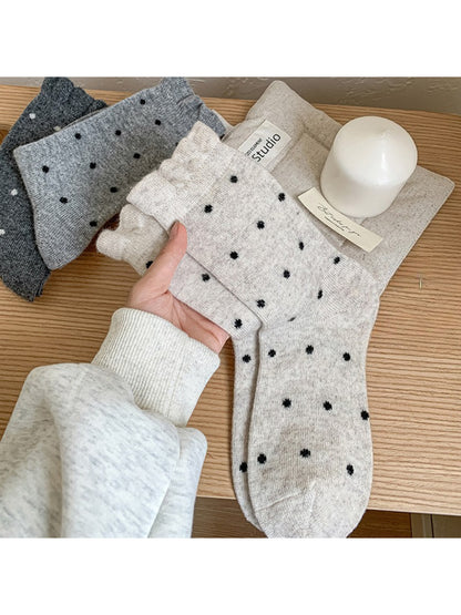 Rufia - Soft Polka Dot Crew Socks