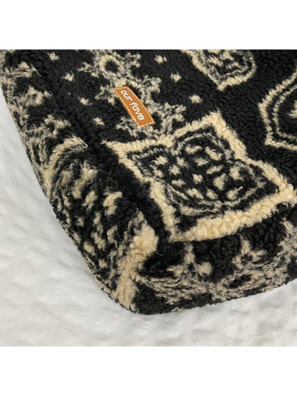 Cosbai – Vintage Polka Dot & Furry Crossbody Bag