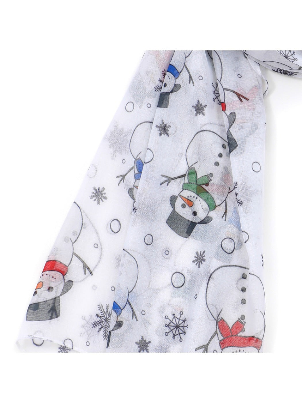 Scarvii - Christmas Snowman Print Scarf