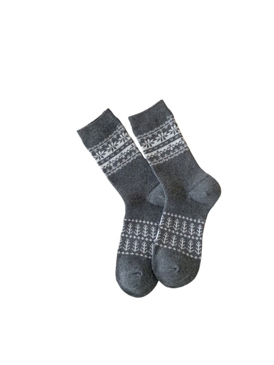 Rufia - Double-knit Mid-calf Socks with Bohemian-style