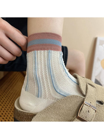 Rufia - Lightweight Ribbed Colorblock Crew Socks product image 9