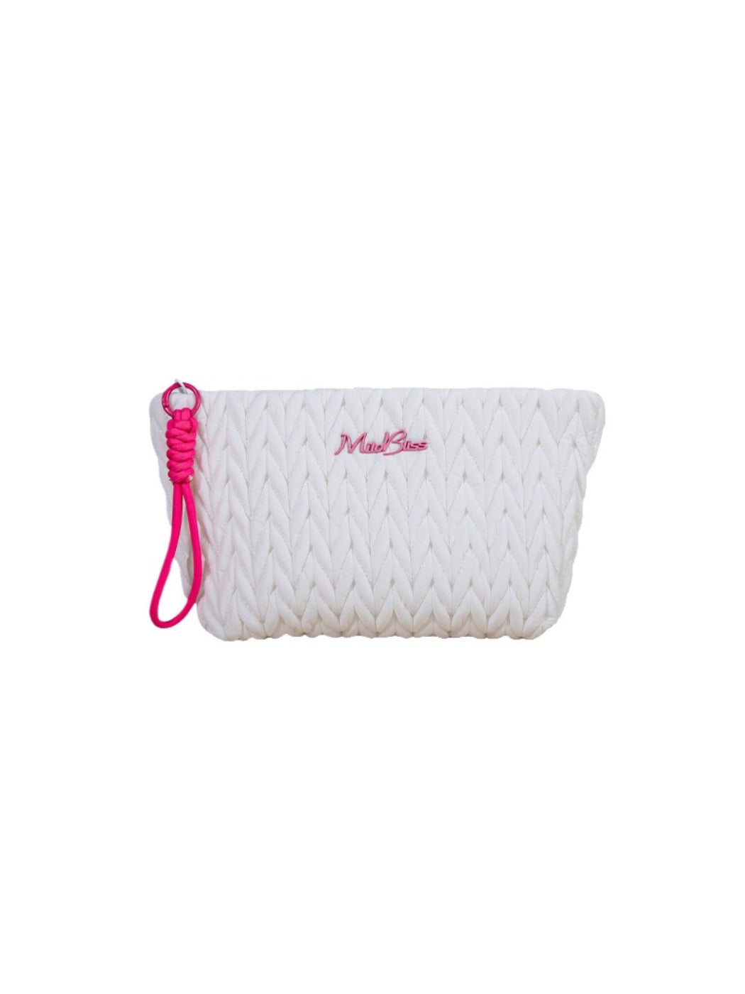 Cosbai - Shiny Quilted Cosmetic Pouch with Wristlet Strap detail view 2