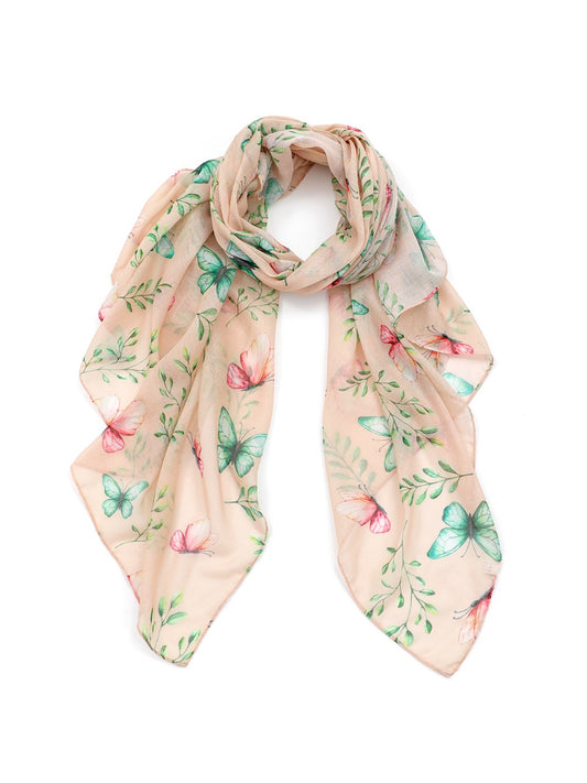 Scarvii - Simple Butterfly Print Winter Scarf