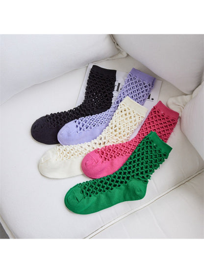 Rufia - Openwork Panel Crew Socks