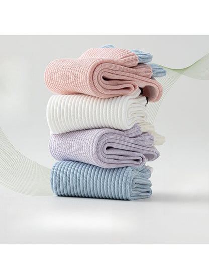 Rufia - Colorblock Double Cuff Casual Crew Socks