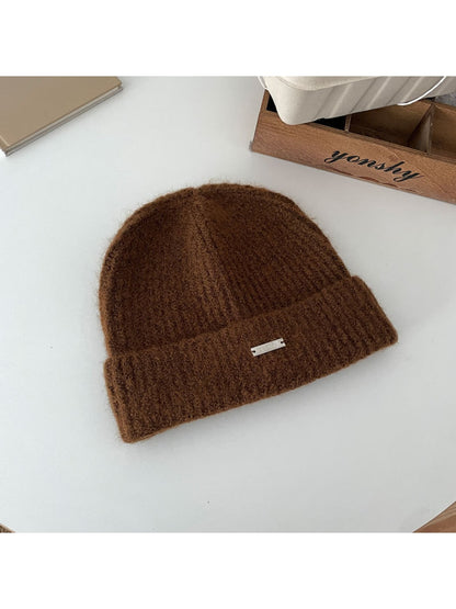 Haila - Clean Ribbed Round Crown Winter Beanie