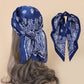 Scarvii - Solid Color Paisley Square Scarf