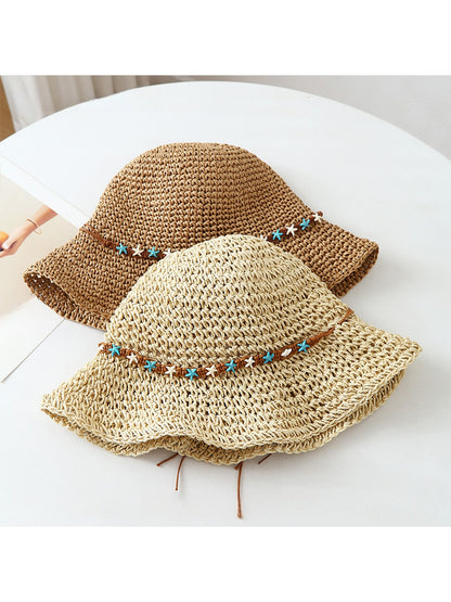 Haila - Round Crown Wide Brim Travel Summer Hat