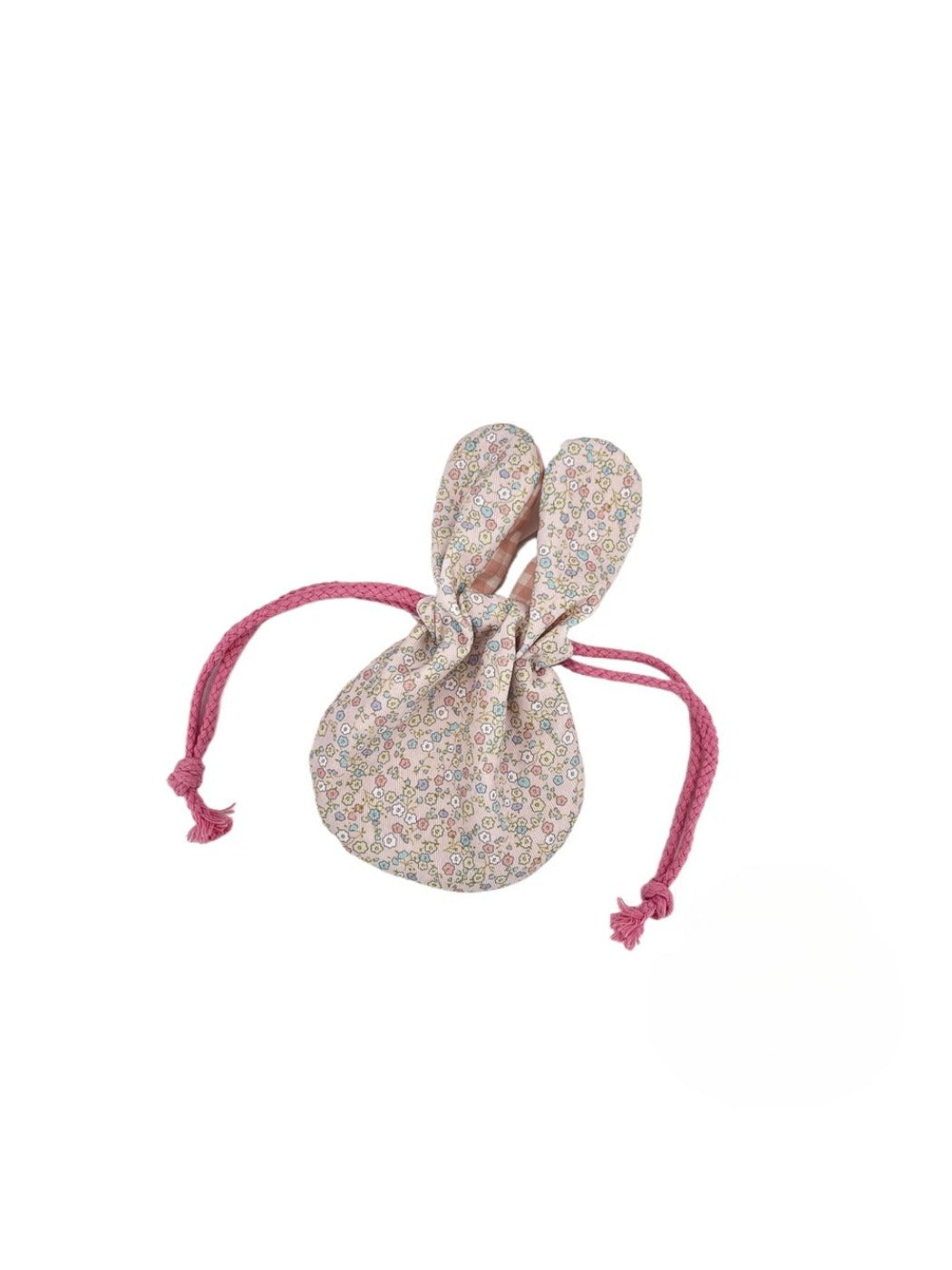 Cosbai - Floral Bunny Ears Drawstring Pouch